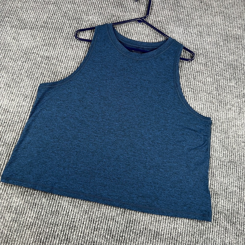 Athleta Uptempo Tank‎ Top Womens 1X Blue Sleeveless Workout Active Gym Yoga Lift